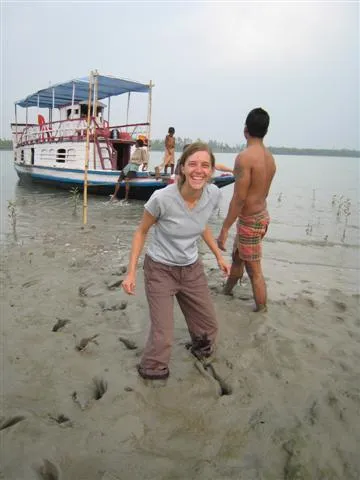 Squish squish squish! Robs after a only a few steps, the Sunderbans.