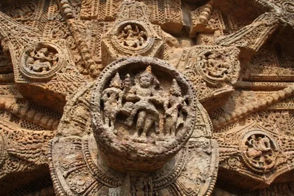 Some of the intricate carving of the Sun Temple, Konark.
