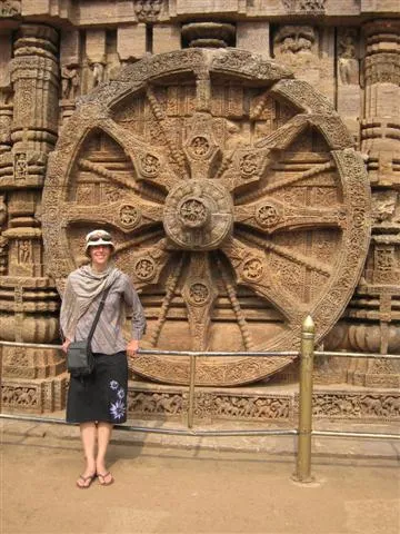One of the 24 ‘wheels’ on the Sun Temple, Konark.