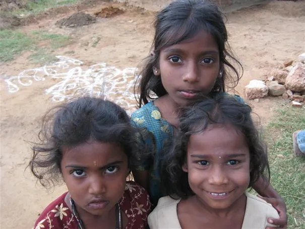 Some local kids wanting to be in photos.