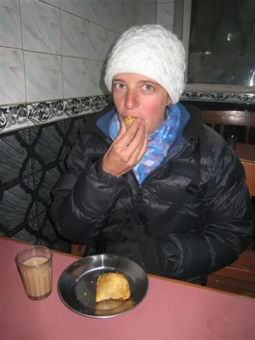 Our favourite place to get a snack. I think we kept him in business for a few days, Darjeeling.