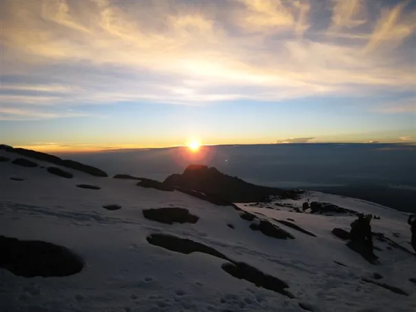 Sun rise from the summit