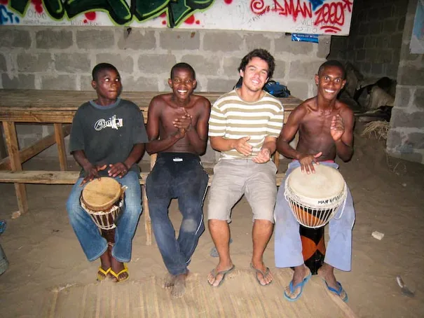 Titus, Godfrey, Glen and Frankie hanging out