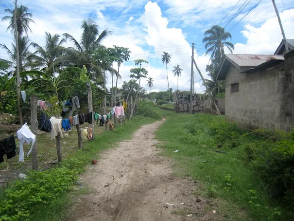 A typical street in the heart of Bagamoyo