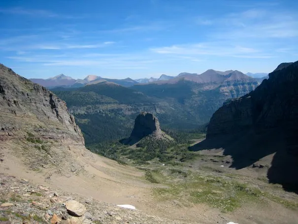 The panoramic view from Grizzly Wide Pass