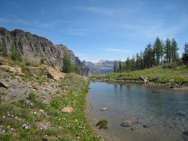 One of many pristine lakes along the way