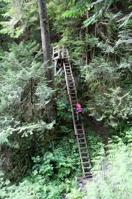 One of the many ladders that made the first 22km of the trail so tough.