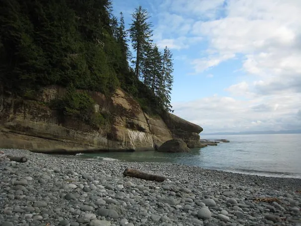 The beach where we spent our second night on the trail.