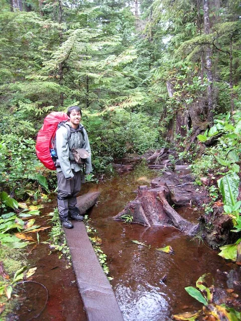 One of the less mudy sections of the trail :)