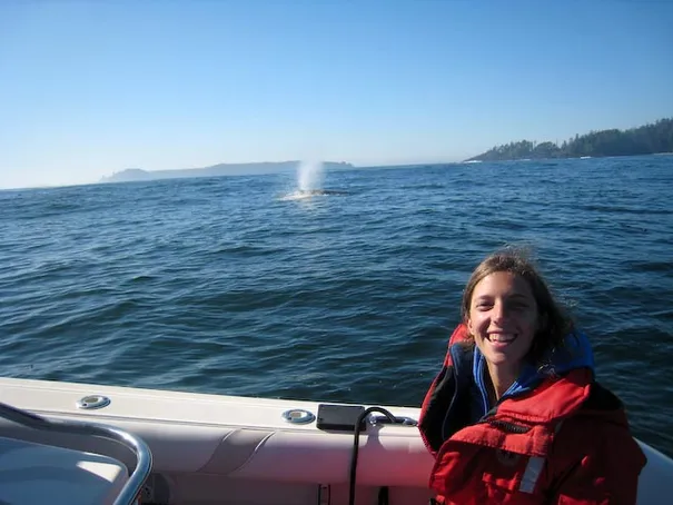 They got close, but the closest was less than 10 metres away from the boat.