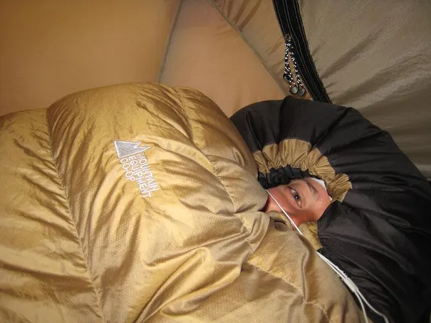 Robyn trying to keep warm in the freezing temeratures