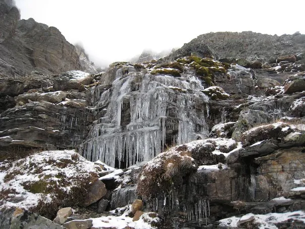 Icicles forming in Yoho National Park