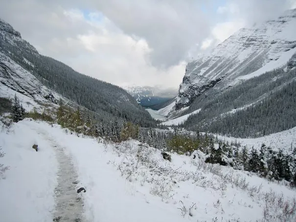 Lake Louise as seen from the Plain of 6 Glaciers trail, Banff National Park