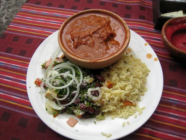 A typical Guatemalan lunch