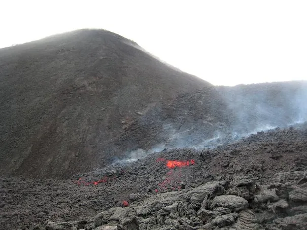 The aforementioned flowing lava