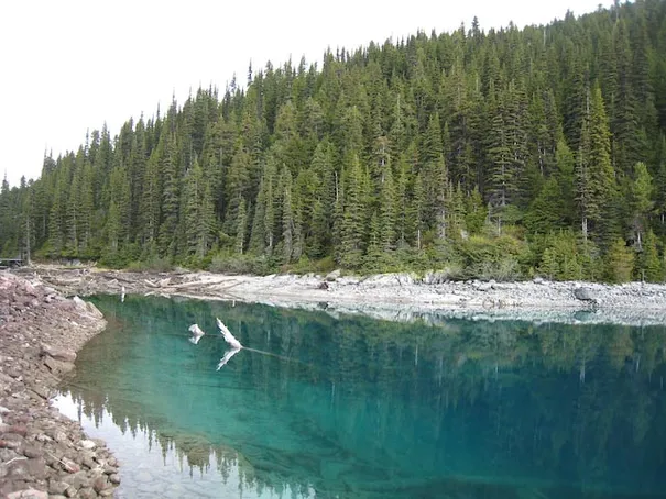 Some of the amazingly blue water in Garibaldi Lake