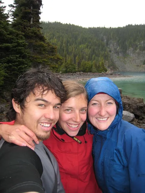 A group shot by the lake