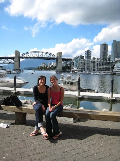 Hannah and Robyn at Granville Island, Vancouver
