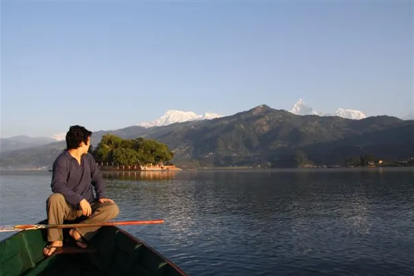 A morning on the lake in Pokhara