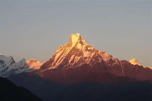 Fish Tail peak at sunset, Annapurna Ranges, Nepal