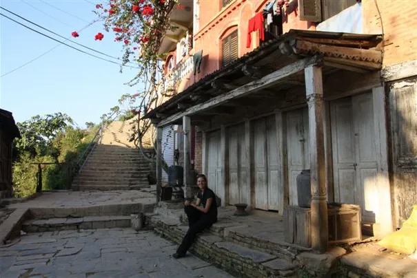 The cobblestoned streets of Bandipur, Nepal