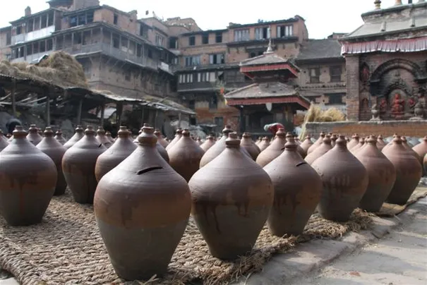 Pottery square. Baktapur, Nepal