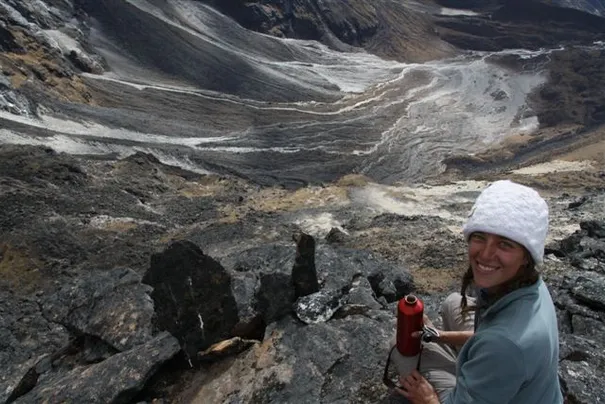 Robyn taking a well deserved rest after another side trip to acclimatise