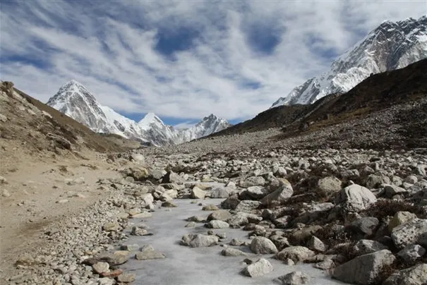 One of the many frozen rivers along the way