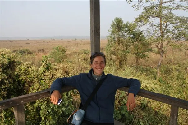Robs taking a rest from our jungle walk, Chitwan