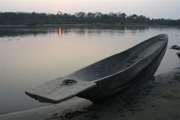 A dug out cannoe, Chitwan