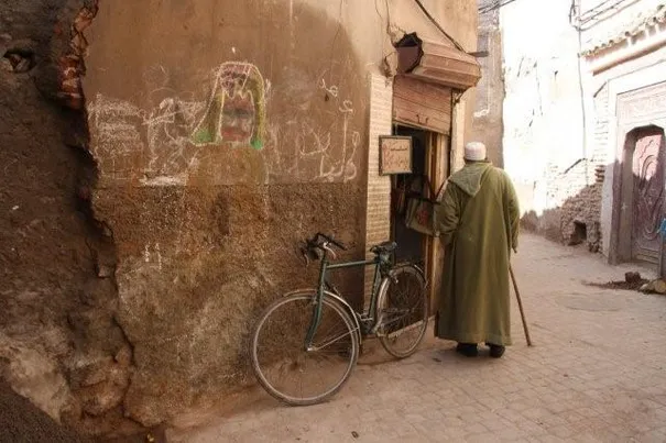 A typical street in Marrakesh