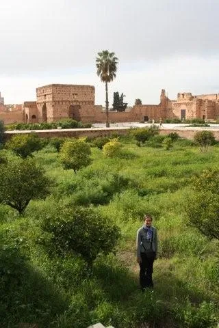 Robs amongst the orange groves inside the city palace, Marrakesh