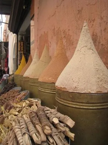 The smell of spices fill the air throughout the souqs, Marrakesh