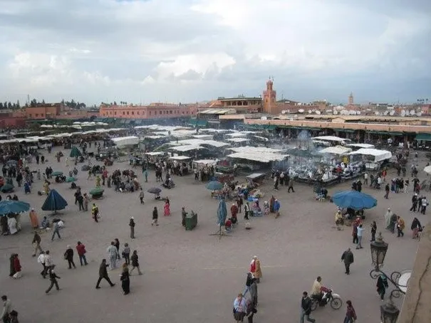 Djemaa el-Fna, the famous square in Marrakesh. We spent many hours wandering around and eating here.  