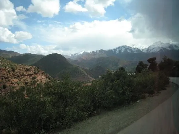 Views of the High Atlas from the bus to Todra.