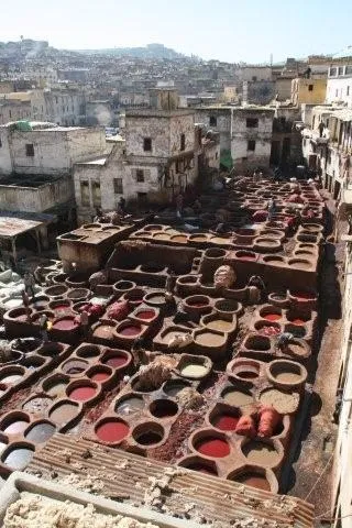 The colors of the famous Tanneries, Fes
