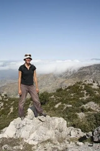 Robyn at the summit of Jebel El-Kelaa, Chefchaouen