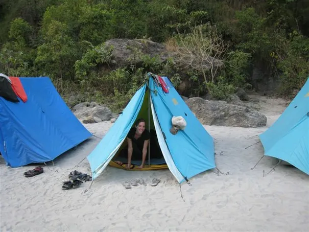 Our tents during the Rafting trip down the Kali Gunduki river, Nepal