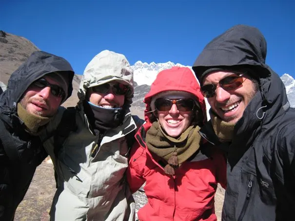 The gang during the trek, Chhukhung viewpoint