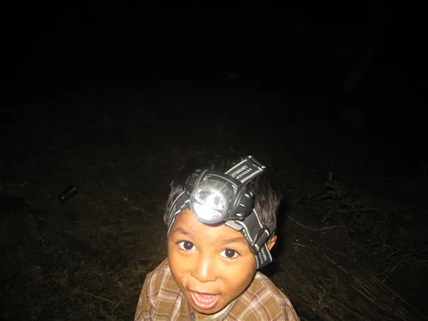 Sujan after stealing my head torch