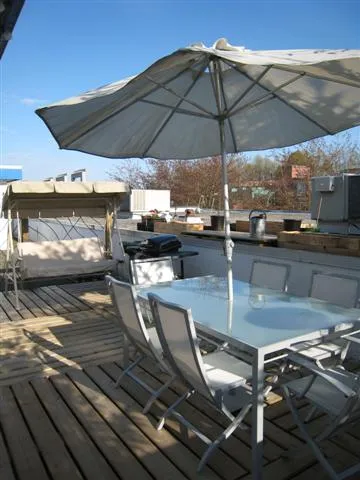 Our roof top patio, complete with BBQ. Oh Yeah!!