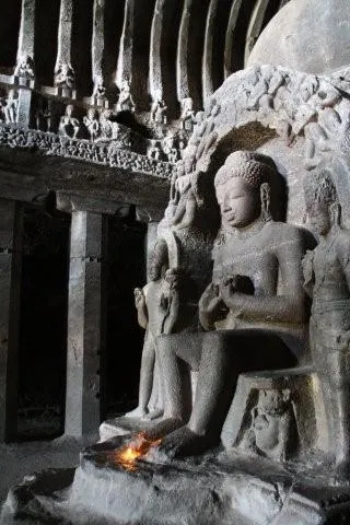 Sitting Budha, Ellora Caves.