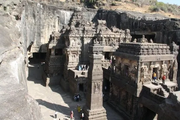 One of the most impressive temples in India. Kailasa Temple, Ellora Caves.