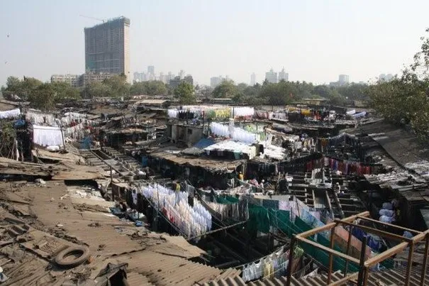 Dhobi Ghat from street level, Mumbai.